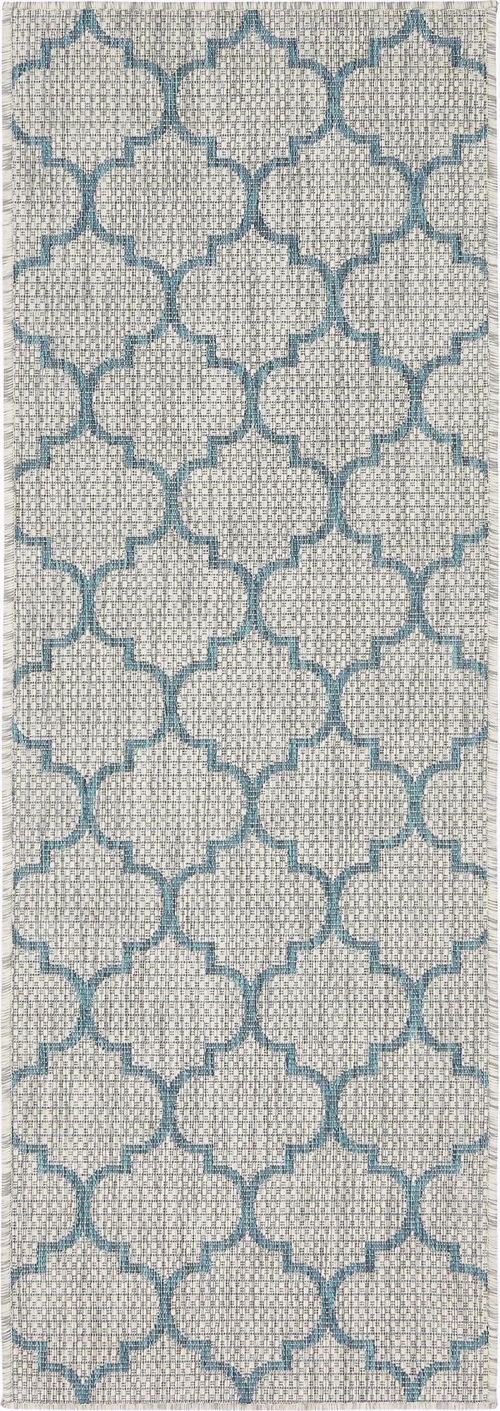  2' x 6'  Washable Lattice Indoor / Outdoor Runner Rug