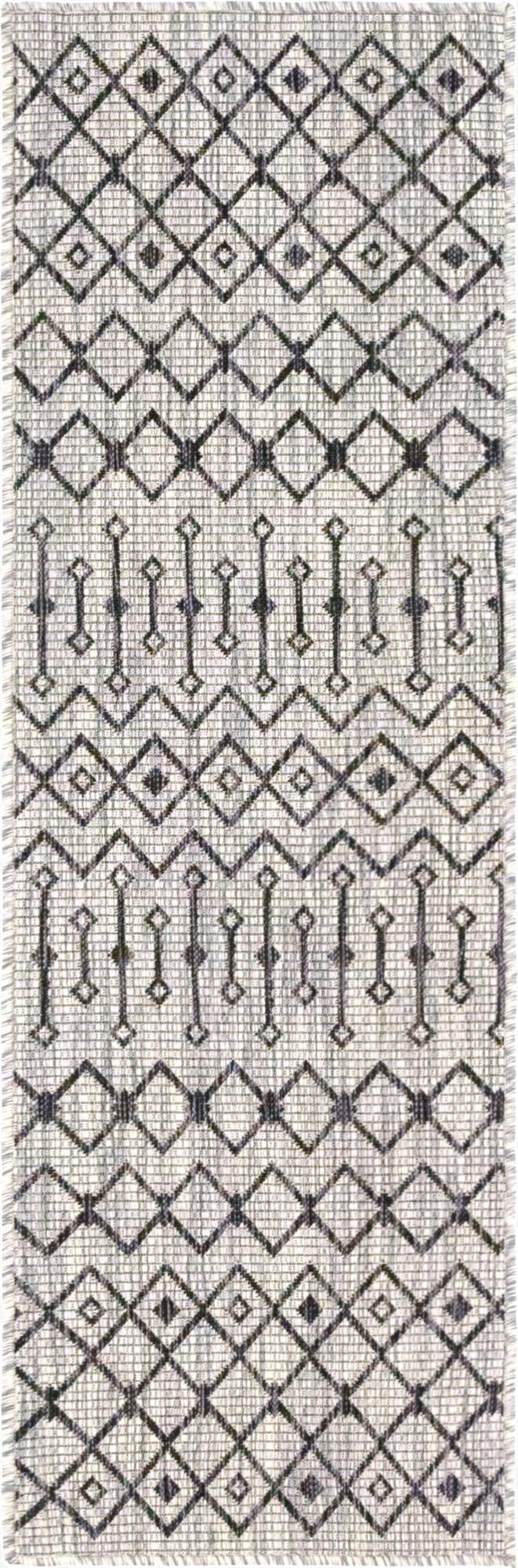  2' x 6'  Washable Lattice Indoor / Outdoor Runner Rug