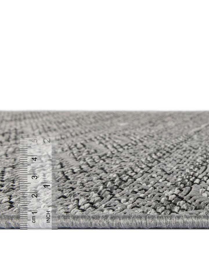 Gray 2' 2 x 6' Modern Indoor / Outdoor Runner Rug | Rugs.com