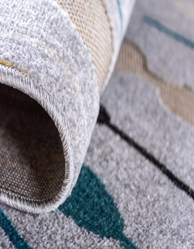 Detail image of  2' x 6'  Washable Modern Indoor / Outdoor Runner Rug
