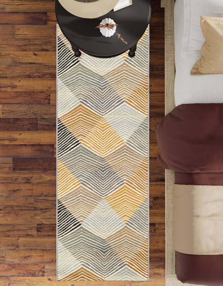 Detail image of  2' x 8'  Washable Modern Indoor / Outdoor Runner Rug