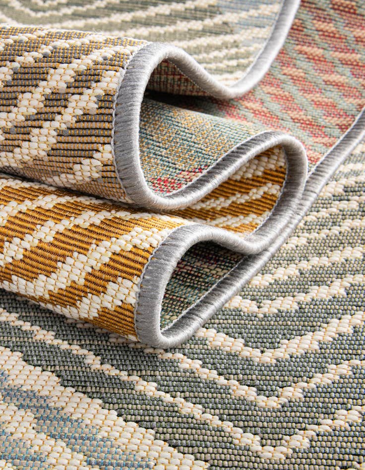 Detail image of  2' x 8'  Washable Modern Indoor / Outdoor Runner Rug