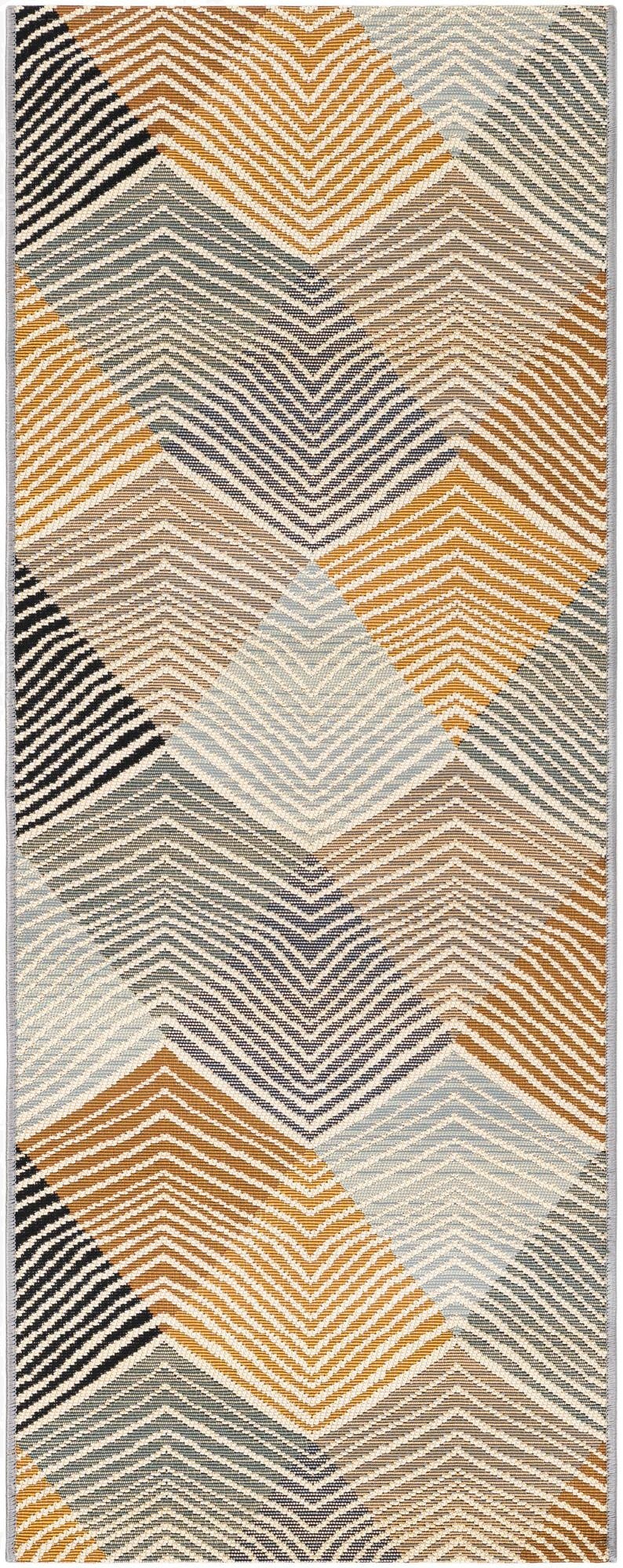  2' x 5'  Washable Modern Indoor / Outdoor Runner Rug