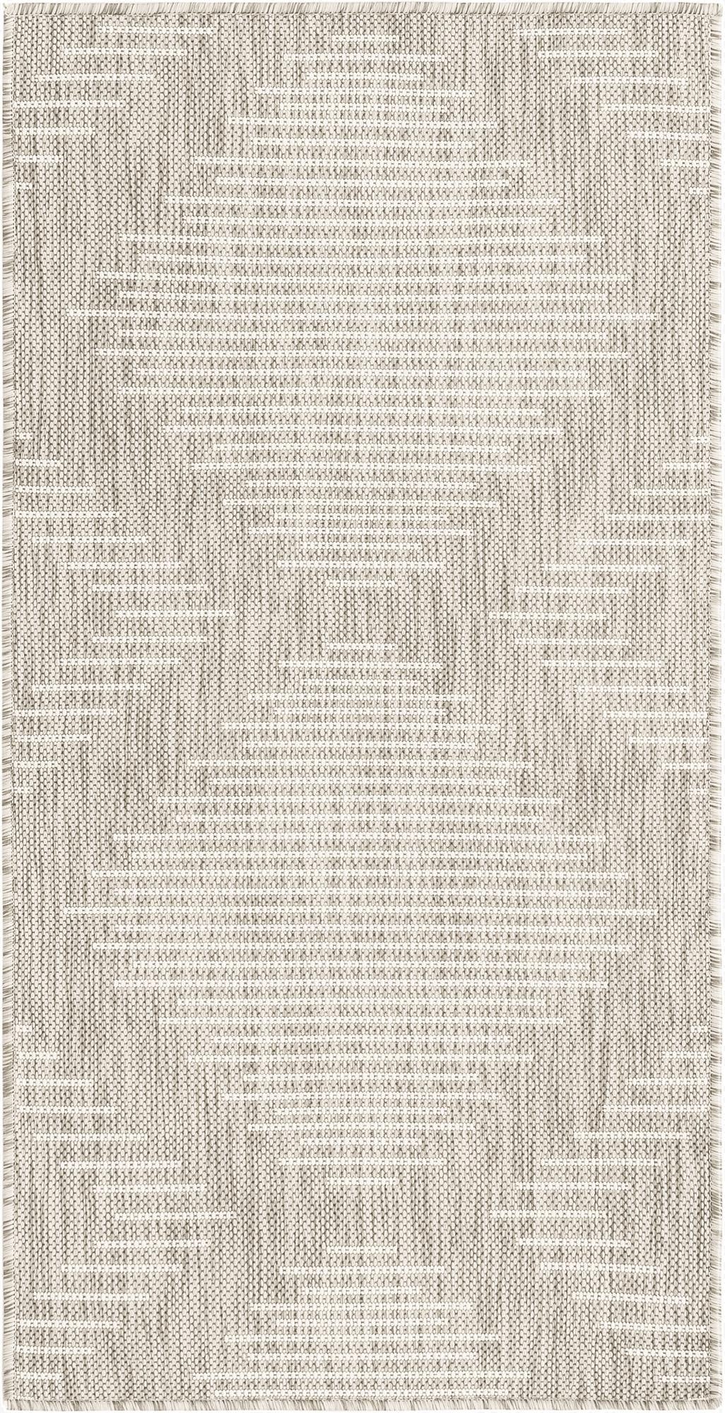  2' x 4'  Washable Modern Indoor / Outdoor Runner Rug