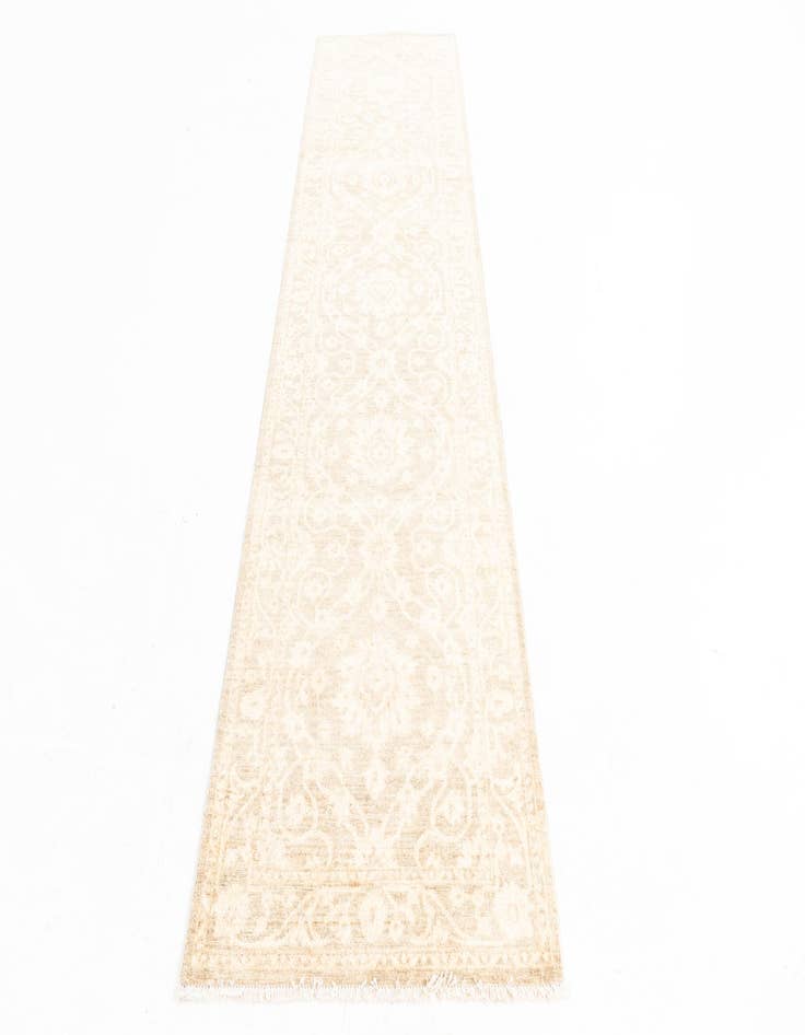 Detail image of  2' 7 x 9' 10  Hand Knotted Peshawar Ziegler Oriental Runner Rug