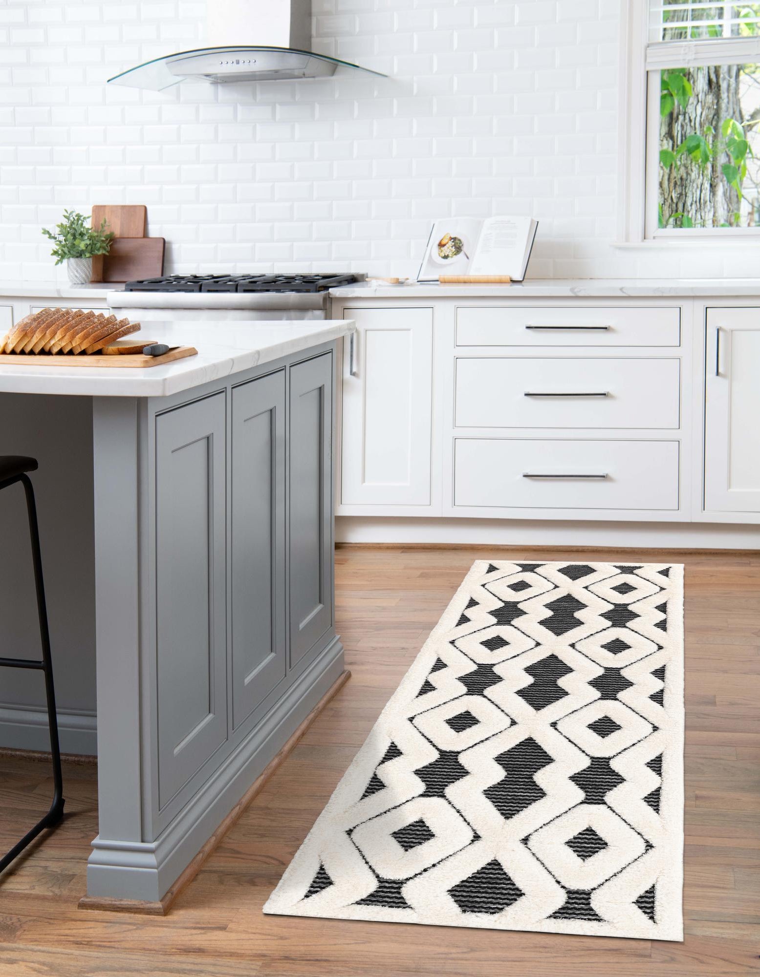 Gray 2' x 5' Prismatic Runner Rug | Rugs.com