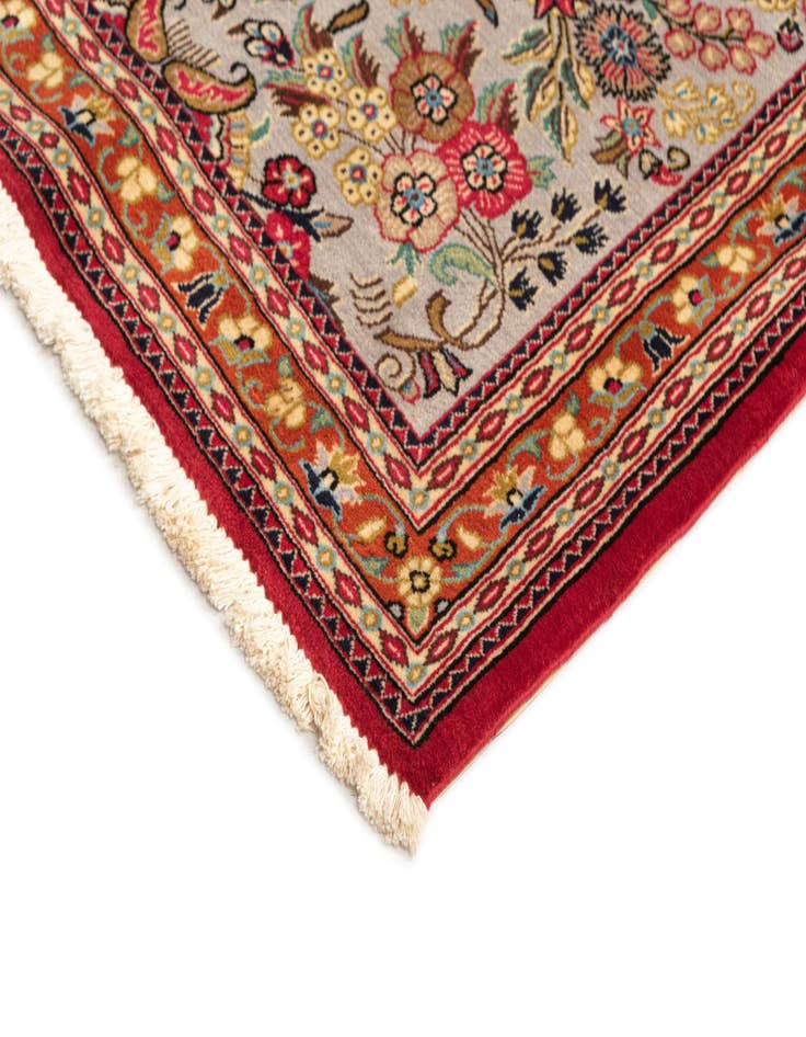 Detail image of  2' 8 x 7'  Hand Knotted Qom Persian Runner Rug