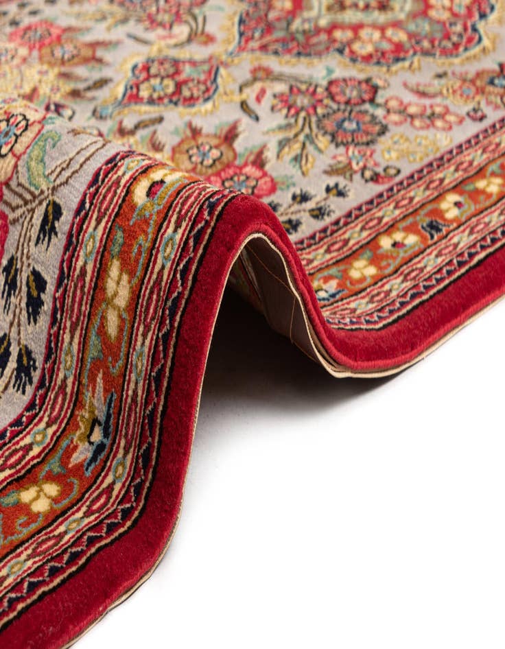 Detail image of  2' 8 x 7'  Hand Knotted Qom Persian Runner Rug