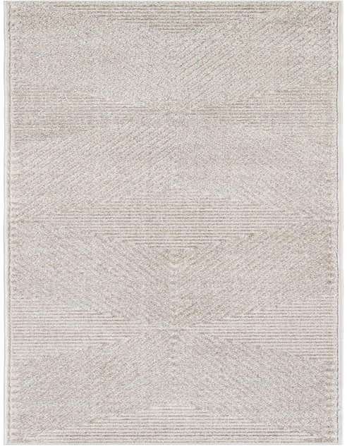 A gray 8 ft runner rug with a modern textured stripe pattern, suitable for hallways or patios.