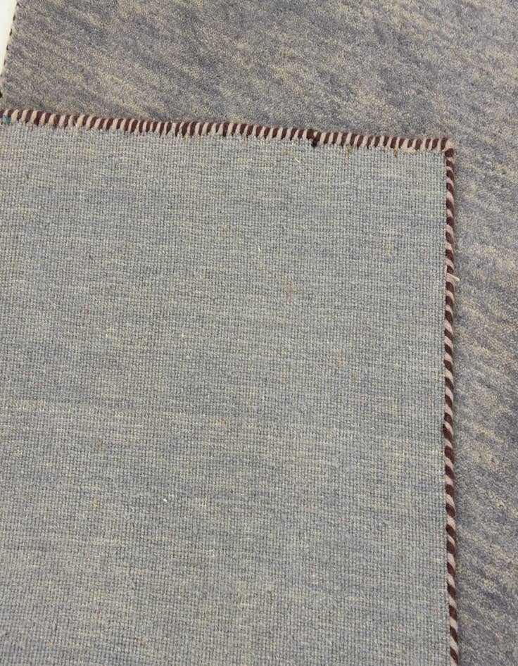 Detail image of  2' 7 x 6' 7  Hand Knotted Solid Gabbeh Wool Runner Rug