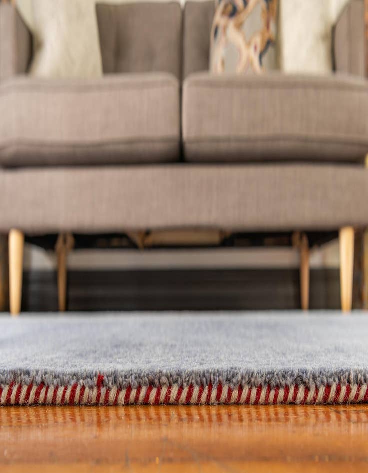 Detail image of  2' 7 x 16' 5  Hand Knotted Solid Gabbeh Wool Runner Rug