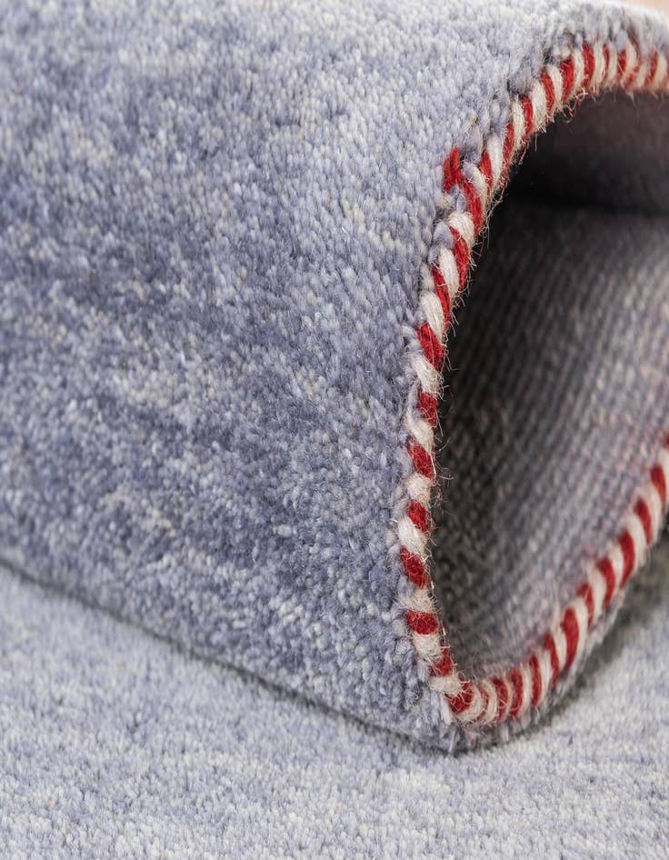 Detail image of  2' 7 x 16' 5  Hand Knotted Solid Gabbeh Wool Runner Rug