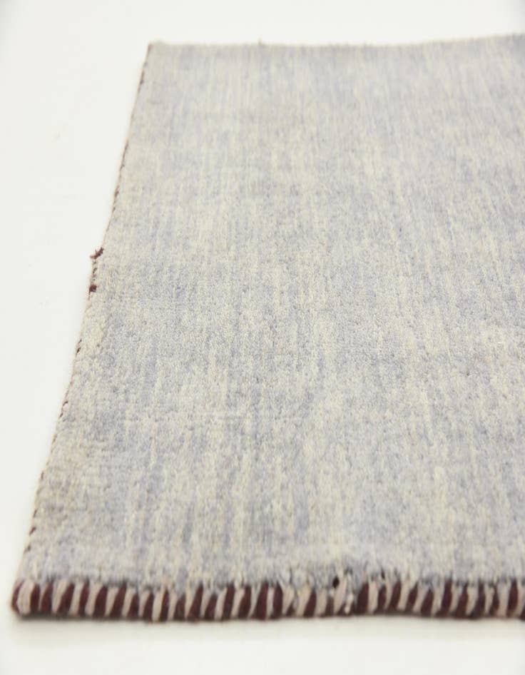 Detail image of  2' 7 x 6' 7  Hand Knotted Solid Gabbeh Wool Runner Rug