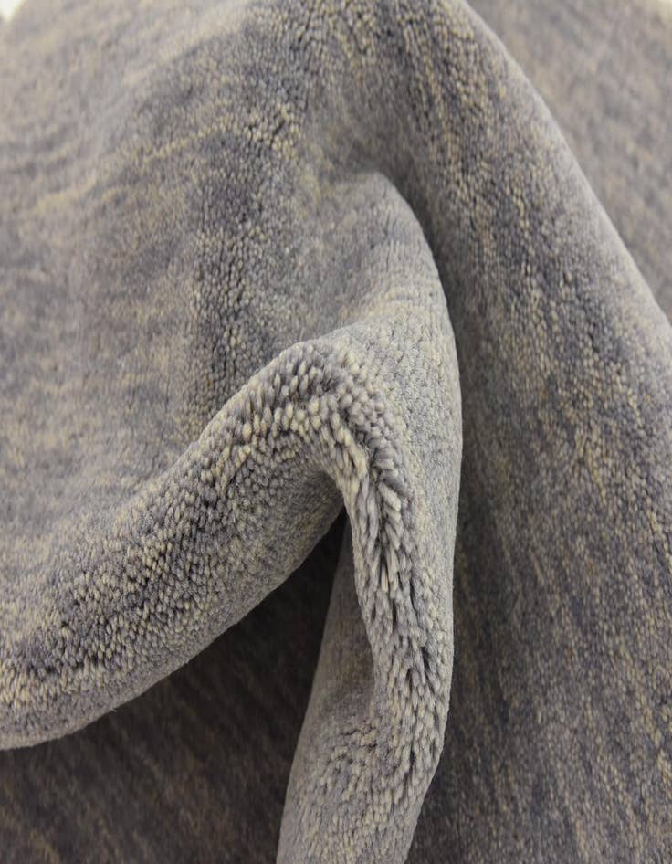 Detail image of  2' 7 x 6' 7  Hand Knotted Solid Gabbeh Wool Runner Rug