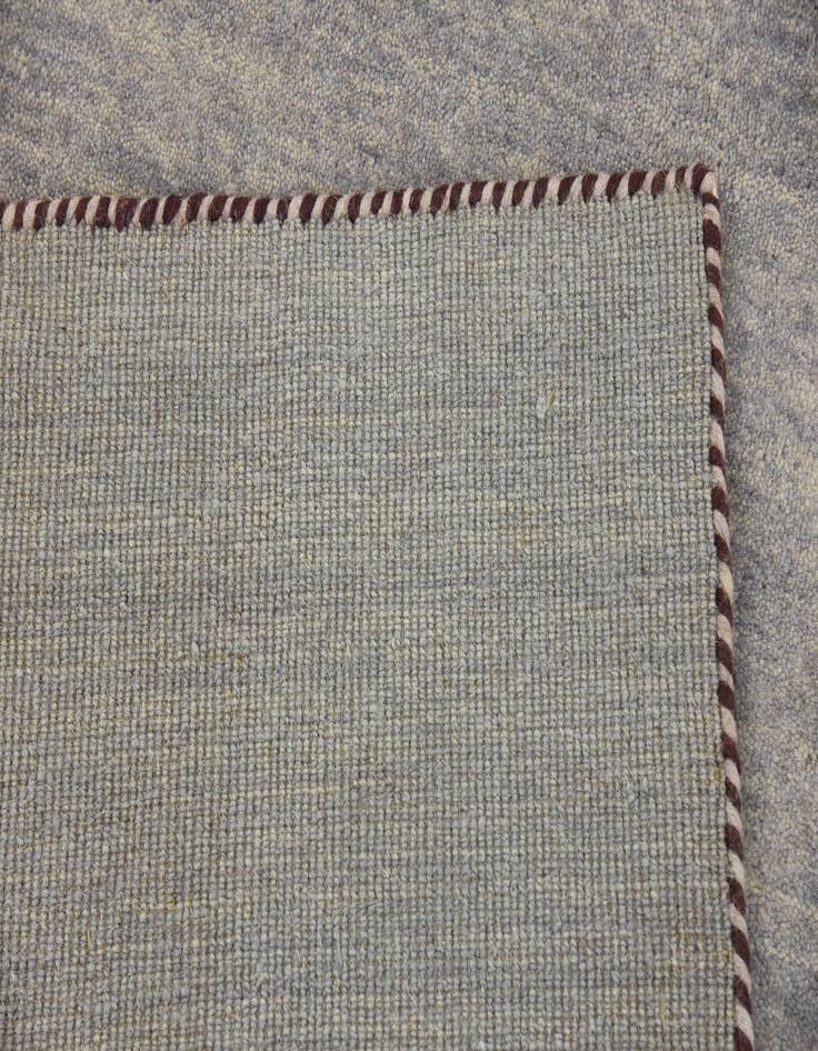 Detail image of  2' 7 x 9' 10  Hand Knotted Solid Gabbeh Wool Runner Rug