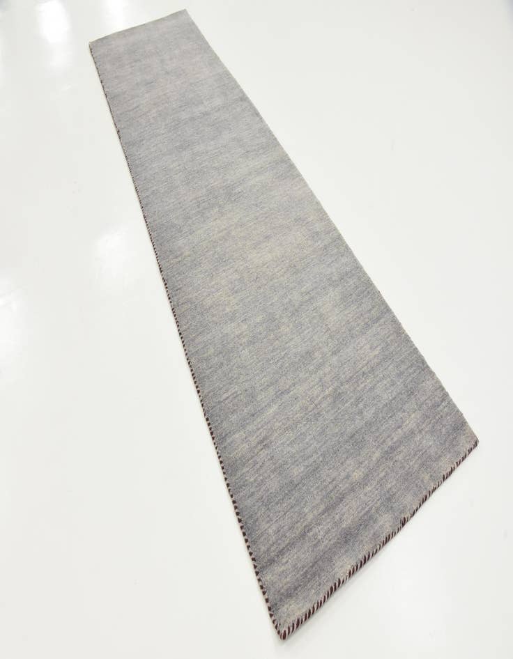 Detail image of  2' 7 x 9' 10  Hand Knotted Solid Gabbeh Wool Runner Rug