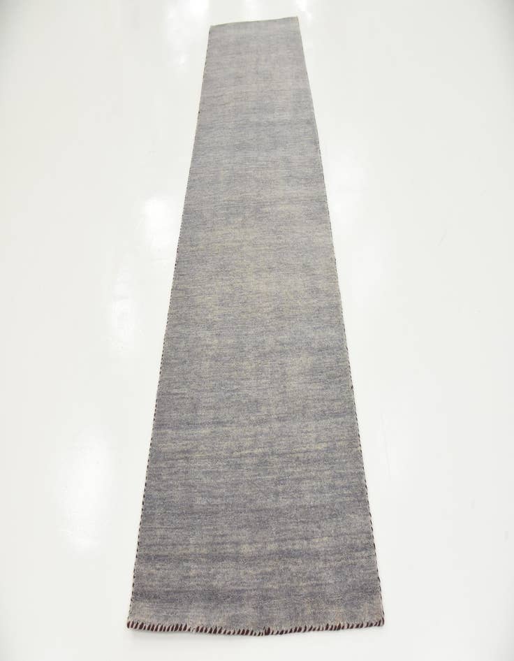 Detail image of  2' 7 x 9' 10  Hand Knotted Solid Gabbeh Wool Runner Rug