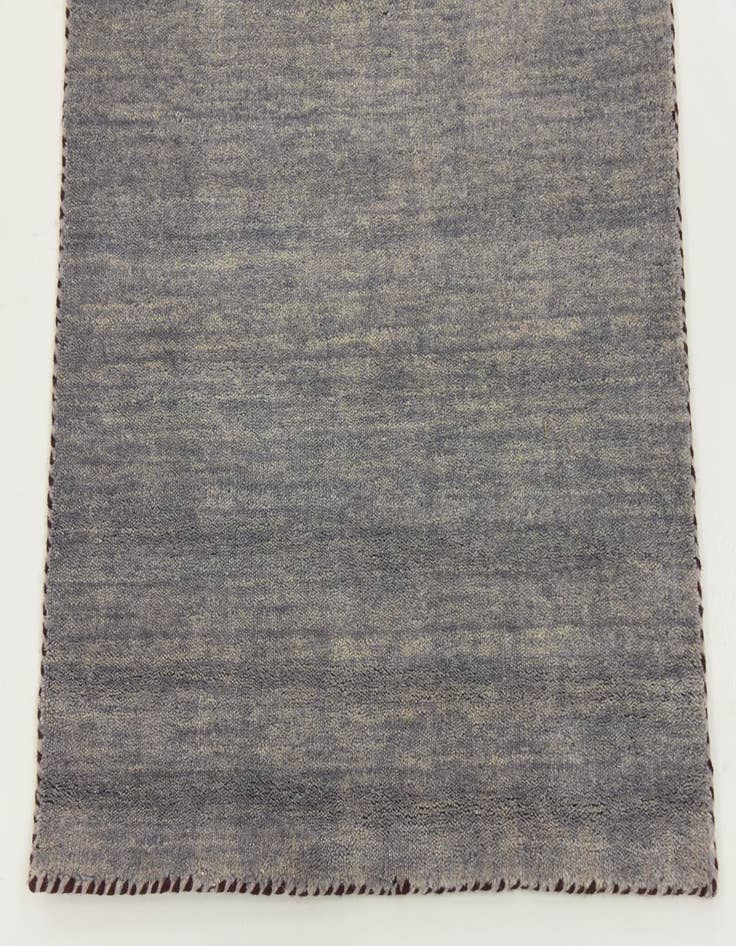 Detail image of  2' 7 x 9' 10  Hand Knotted Solid Gabbeh Wool Runner Rug