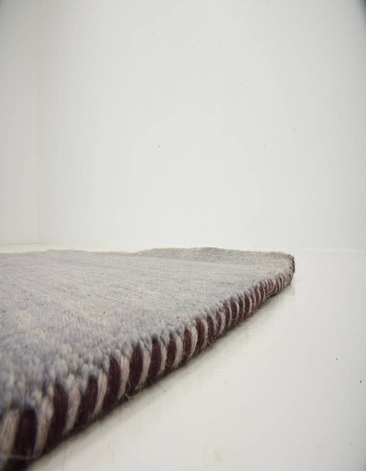 Detail image of  2' 7 x 9' 10  Hand Knotted Solid Gabbeh Wool Runner Rug