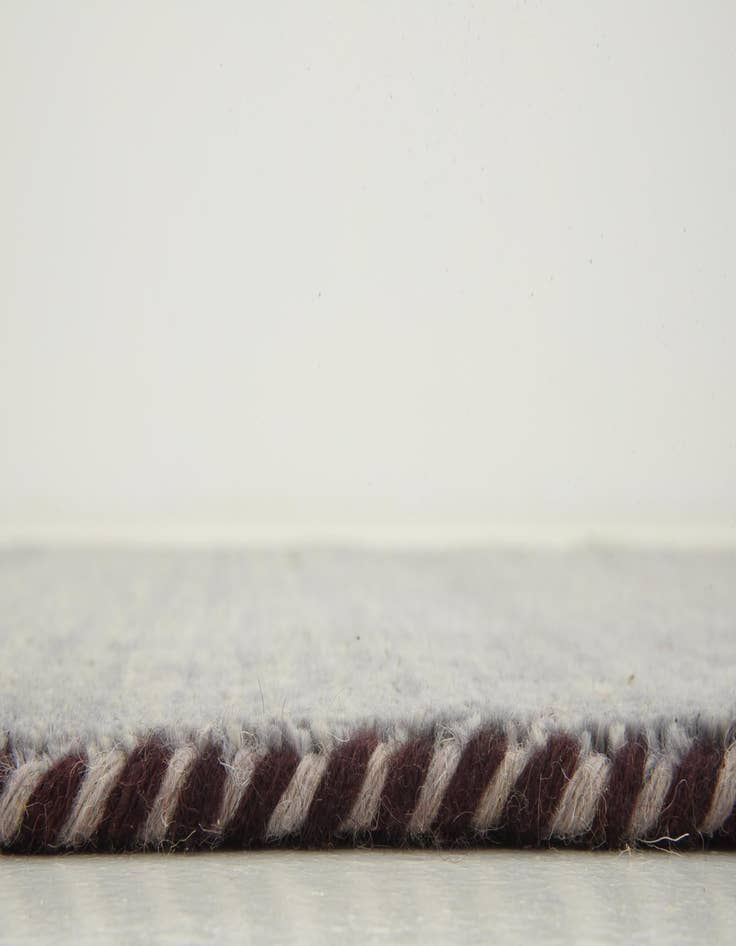 Detail image of  2' 7 x 9' 10  Hand Knotted Solid Gabbeh Wool Runner Rug