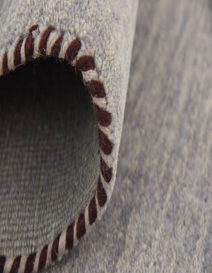 Detail image of  2' 7 x 9' 10  Hand Knotted Solid Gabbeh Wool Runner Rug