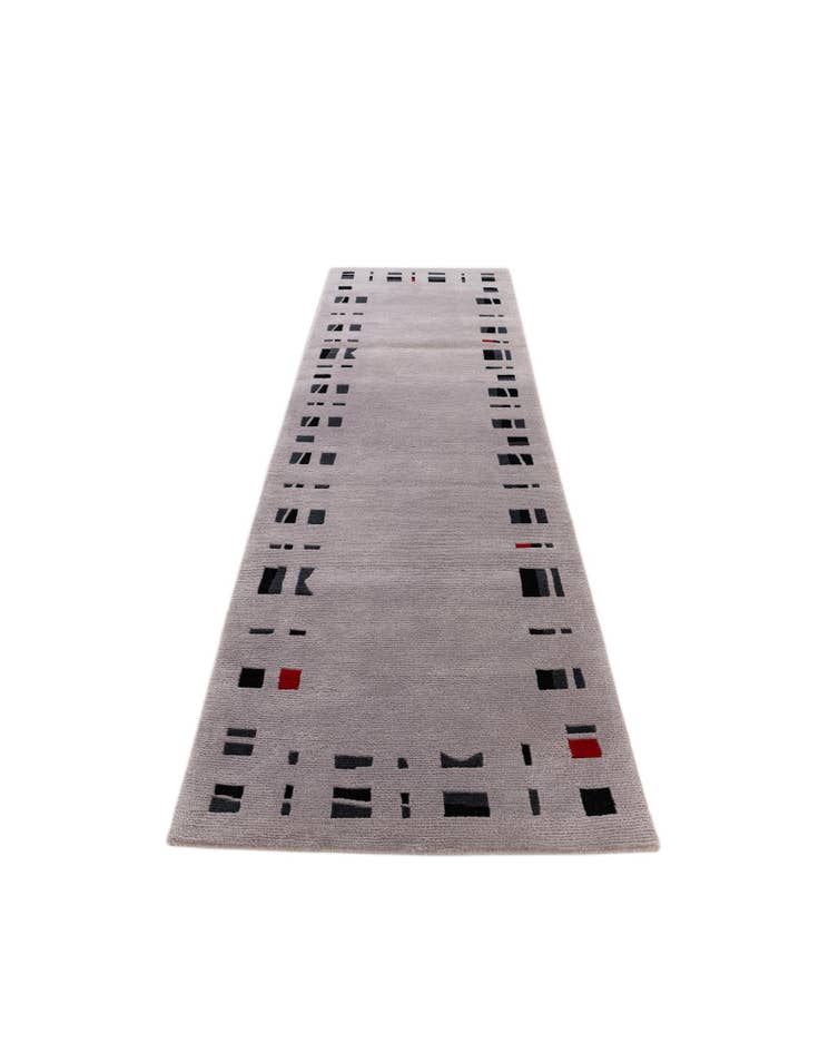 Detail image of  2' 8 x 9' 8  Hand Knotted Tibet Wool Runner Rug