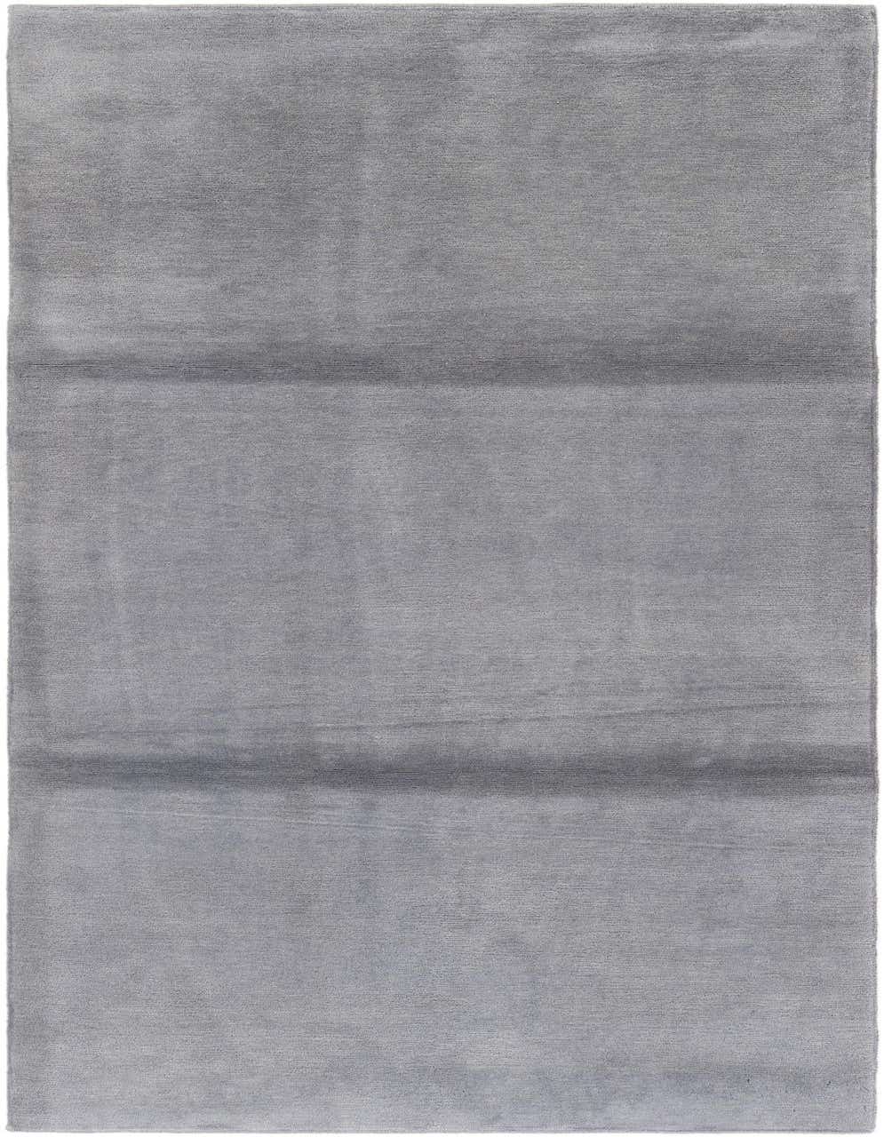 A soft gray 8 ft runner rug with a medium pile, suitable for a modern hallway or kitchen.
