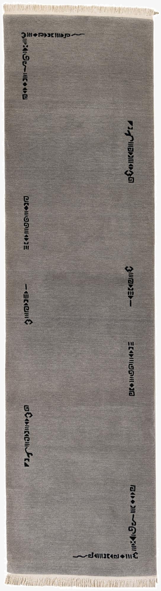  3' x 11' 3  Hand Knotted Tibet Wool Runner Rug