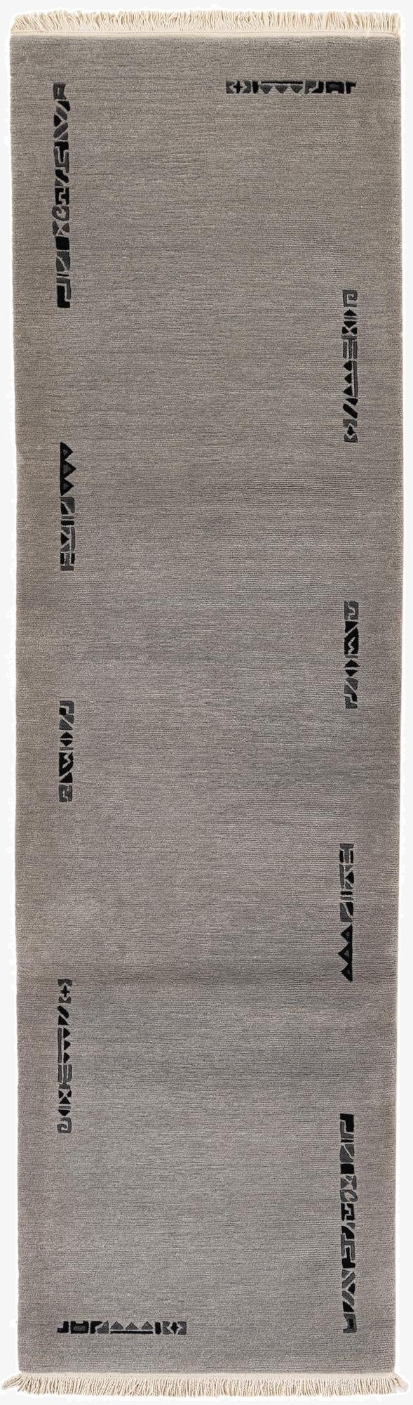  3' x 11' 3  Hand Knotted Tibet Wool Runner Rug