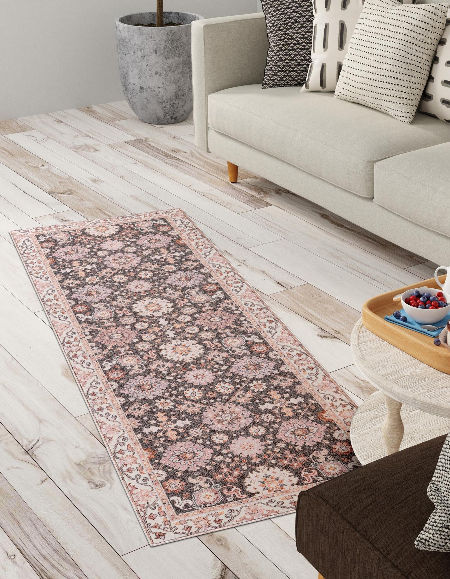 Gray 2' x 5' 1 Timeless Runner Rug | Rugs.com