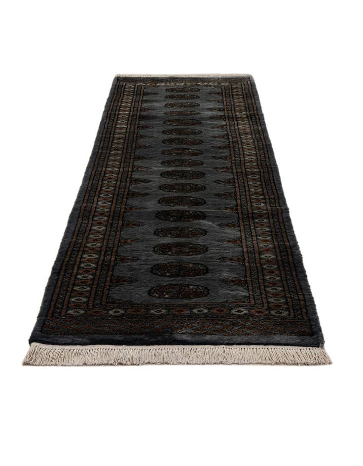 Detail image of  2' 7 x 10' 1  Hand Knotted Torkaman Oriental Wool Runner Rug