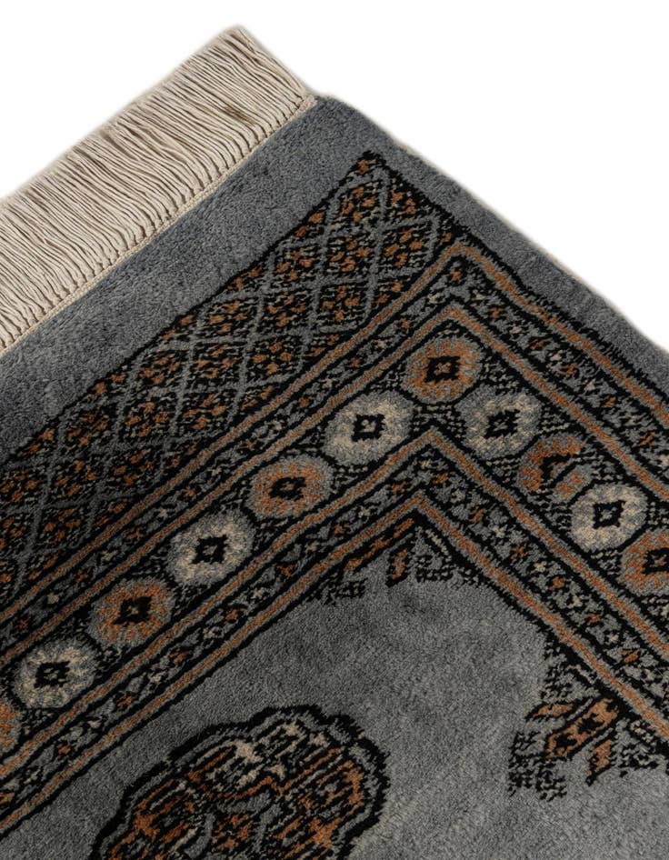 Detail image of  2' 7 x 10' 1  Hand Knotted Torkaman Oriental Wool Runner Rug