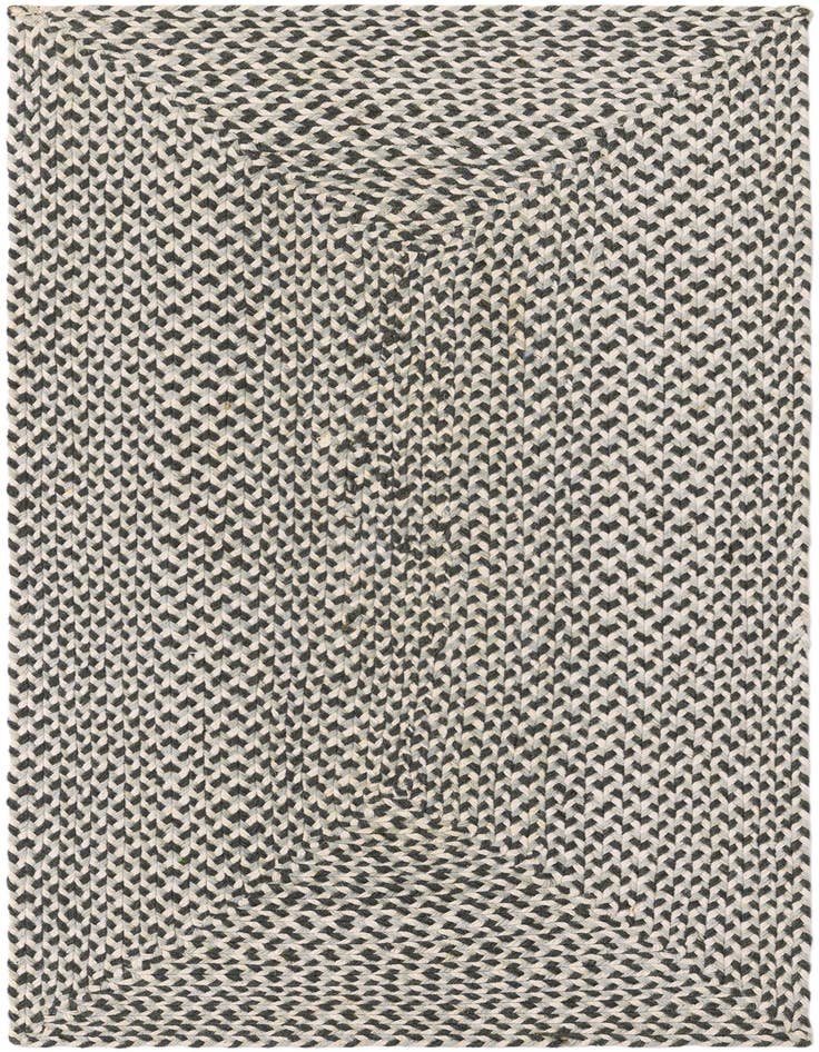 Detail image of  2' x 4' 1  Hand Tweed Braided Jute Runner Rug