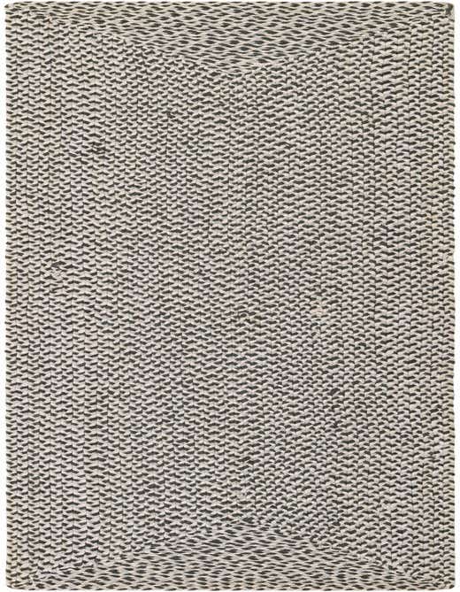 8 ft runner rug from the Tweed Braided Jute collection, featuring a tight gray and white braided pattern.