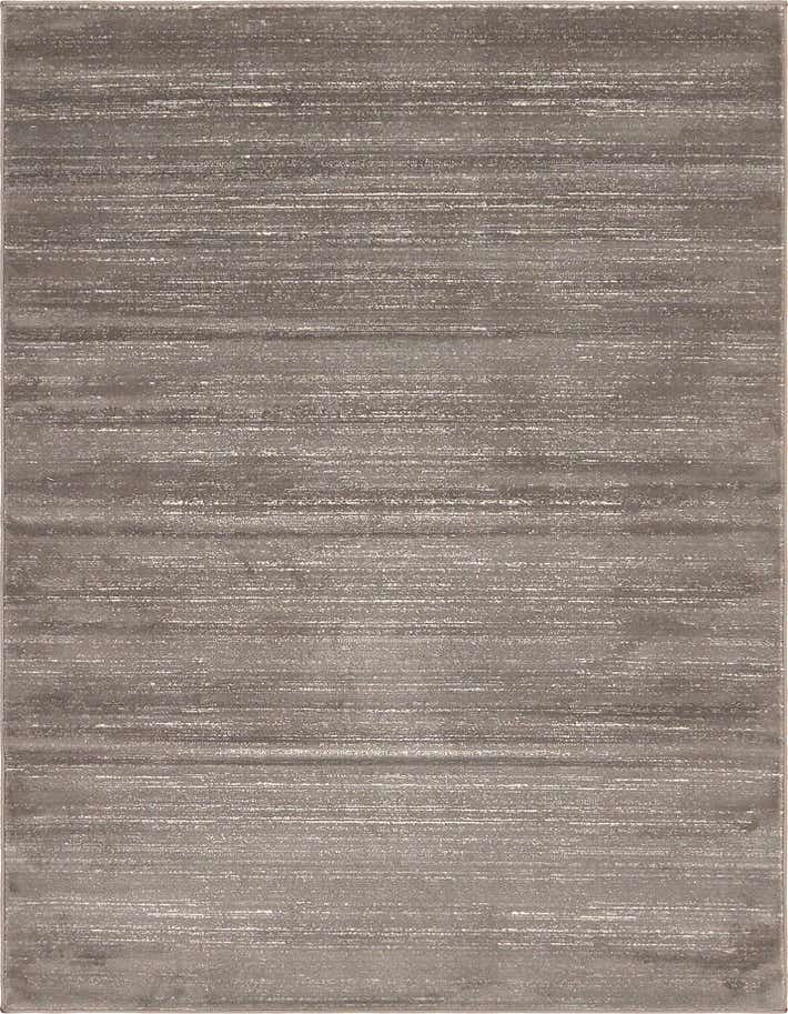 A 6 ft runner rug in shades of gray and silver with a textured, modern, striped pattern, ideal for a hallway.