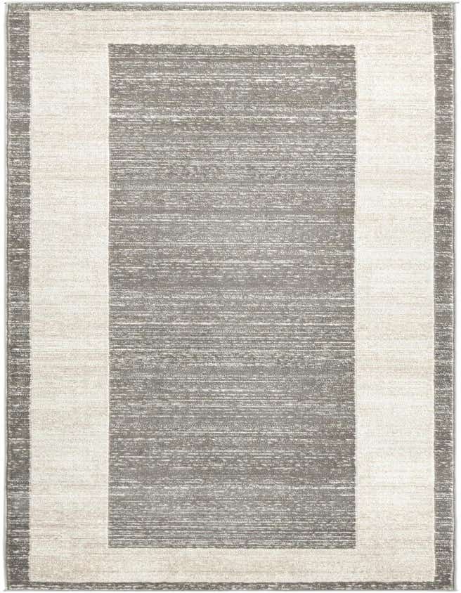 A gray and silver 8 ft runner rug with a textured, modern solid pattern, ideal for hallways.
