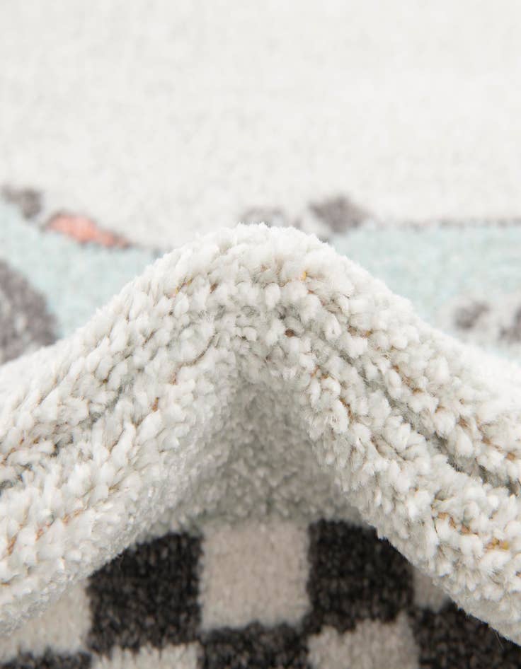 Detail image of  2' 2 x 4' Racecar Whimsy Kids Runner Rug