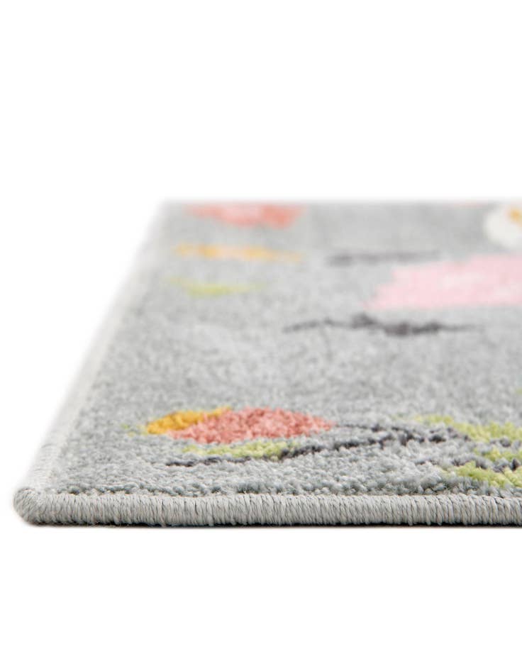 Detail image of  2' 2 x 4' Unicorns Whimsy Kids Runner Rug