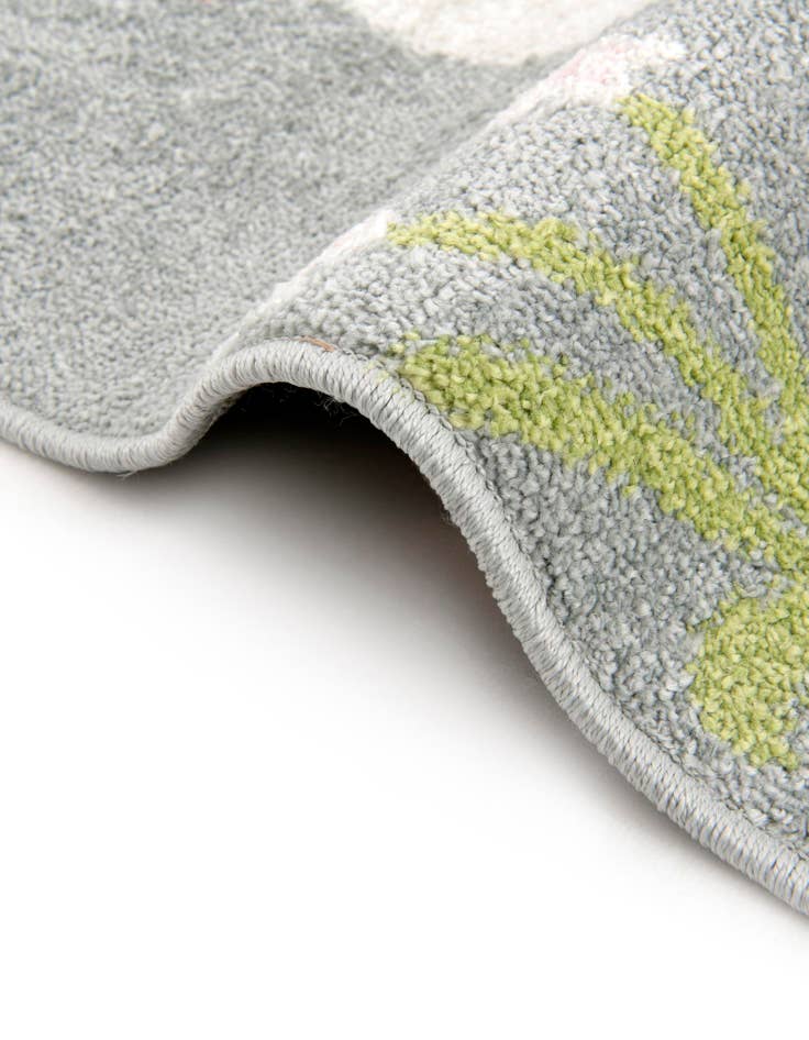 Detail image of  2' 2 x 4' Unicorns Whimsy Kids Runner Rug