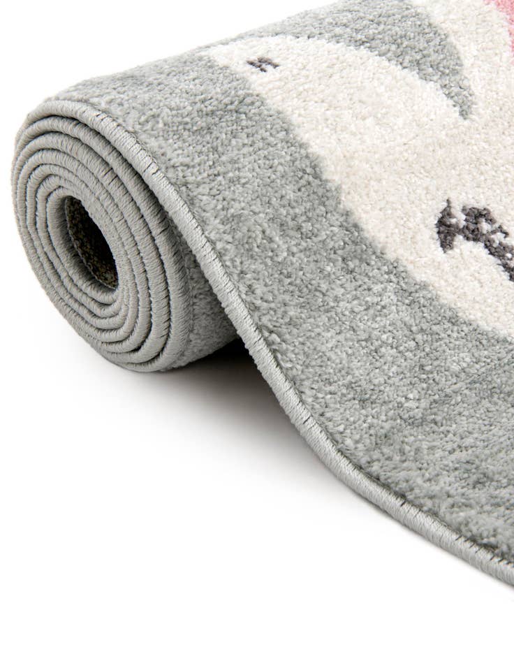 Detail image of  2' 2 x 4' Unicorns Whimsy Kids Runner Rug