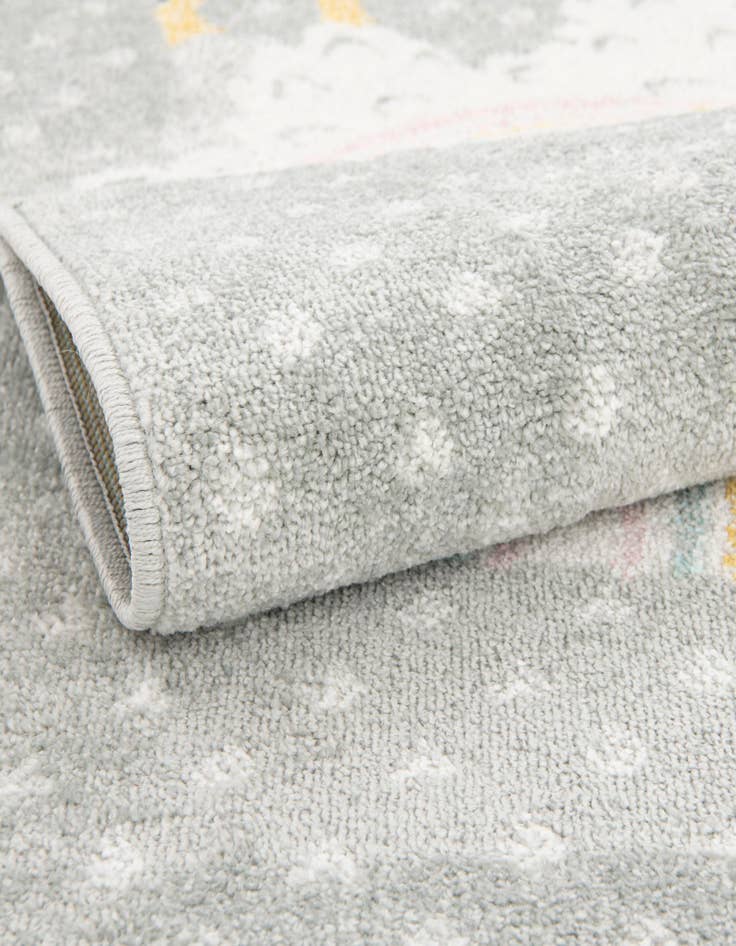 Detail image of  2' 2 x 4' Llama Whimsy Kids Runner Rug