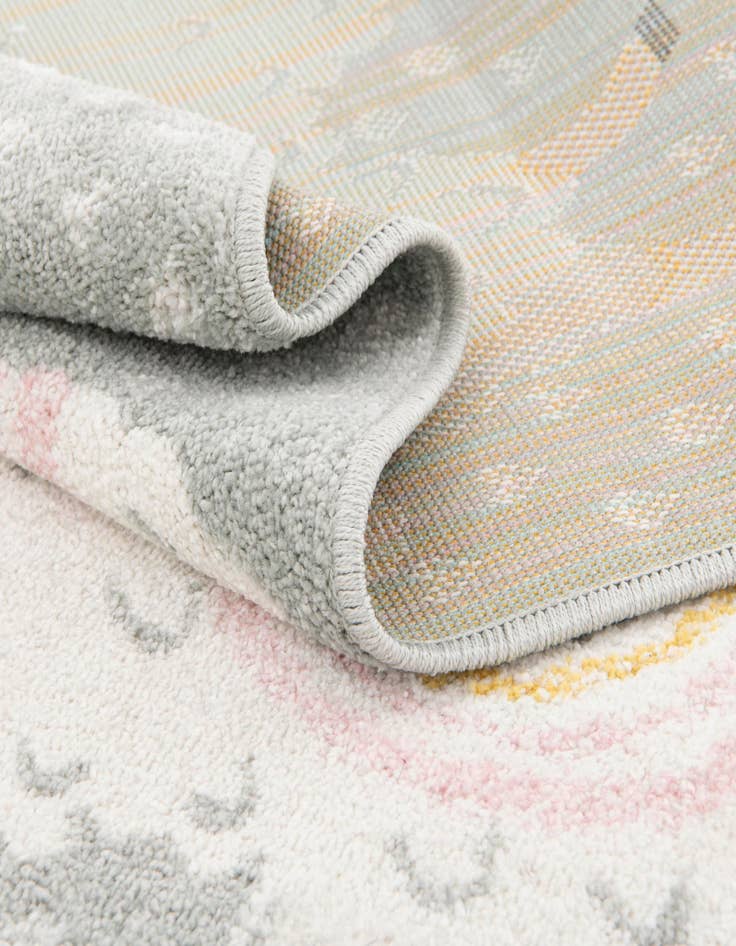 Detail image of  2' 2 x 4' Llama Whimsy Kids Runner Rug