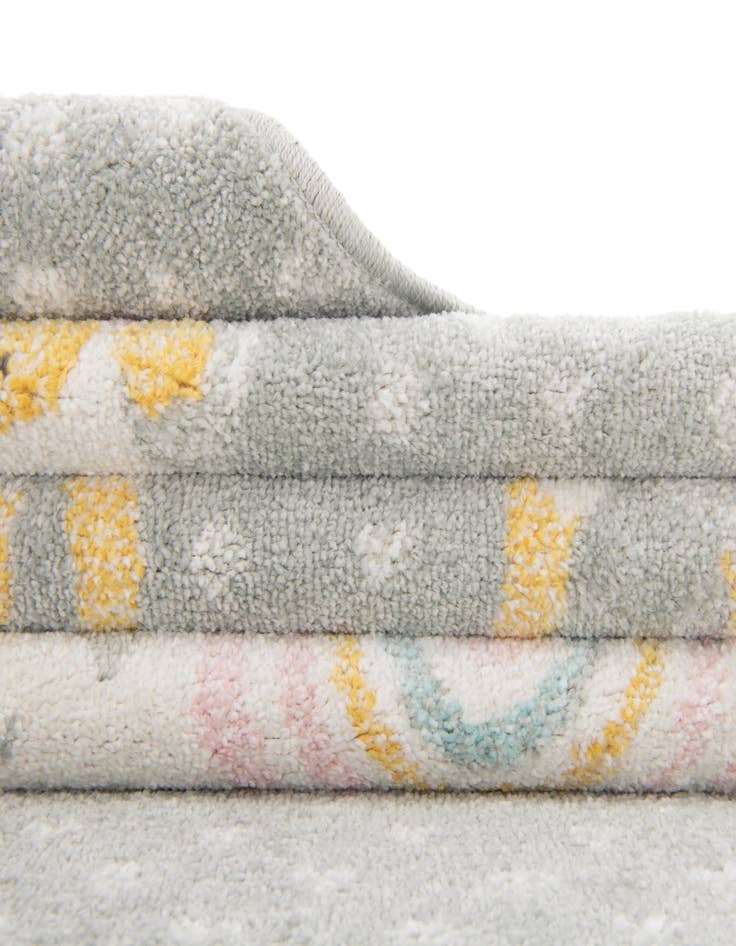 Detail image of  2' 2 x 4' Llama Whimsy Kids Runner Rug