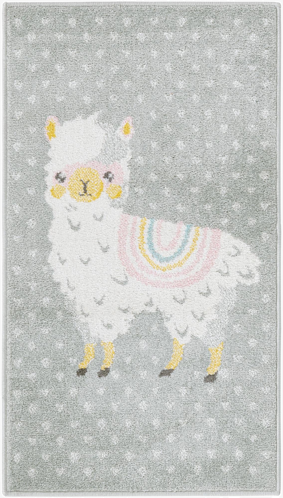  2' 2 x 4' Llama Whimsy Kids Runner Rug
