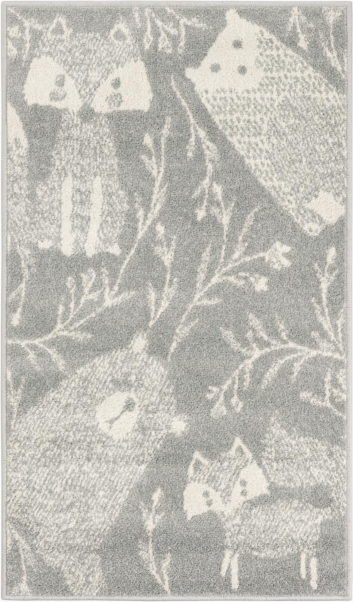  2' 2 x 3' 11 Animals Whimsy Kids Runner Rug