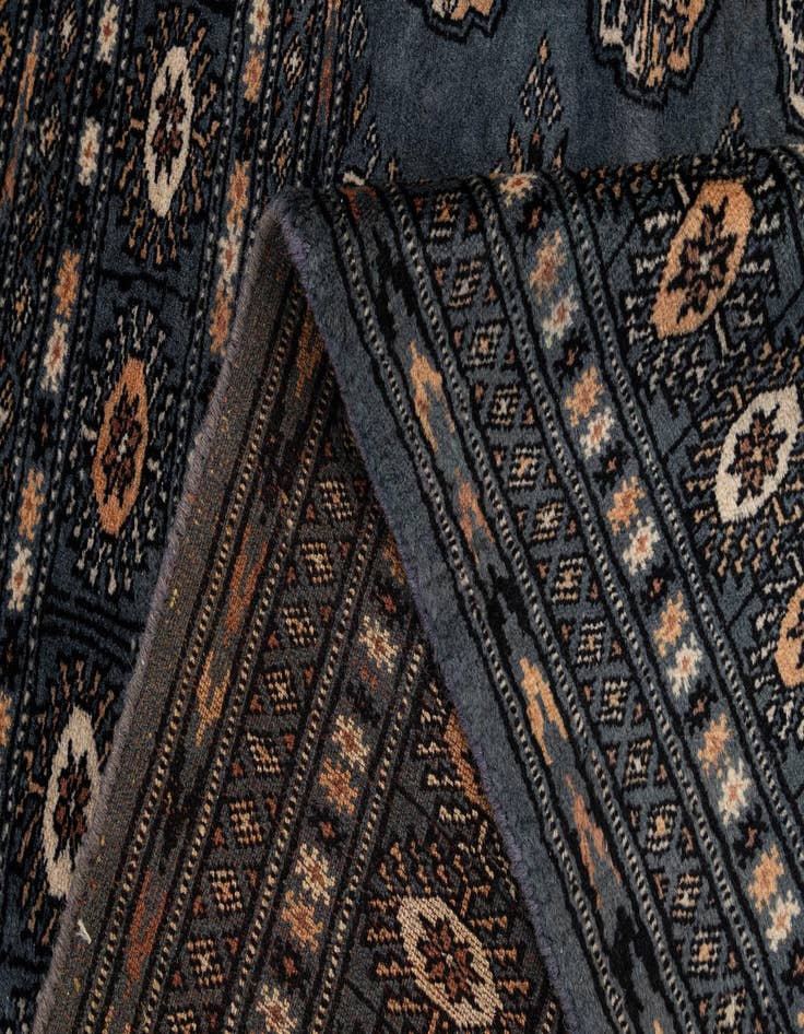 Detail image of  6' 2 x 6' 3  Hand Knotted Bokhara Oriental Wool Square Rug