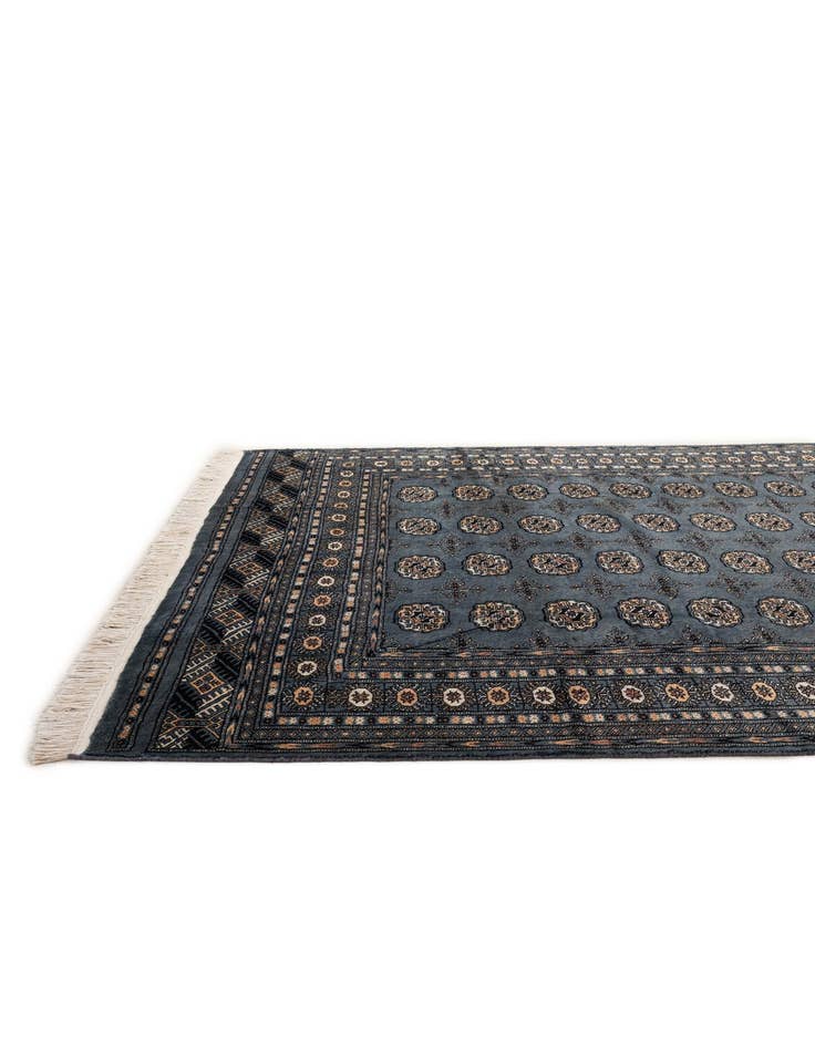 Detail image of  6' 2 x 6' 3  Hand Knotted Bokhara Oriental Wool Square Rug