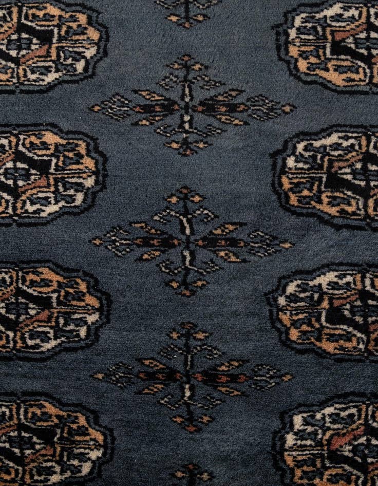 Detail image of  6' 2 x 6' 3  Hand Knotted Bokhara Oriental Wool Square Rug