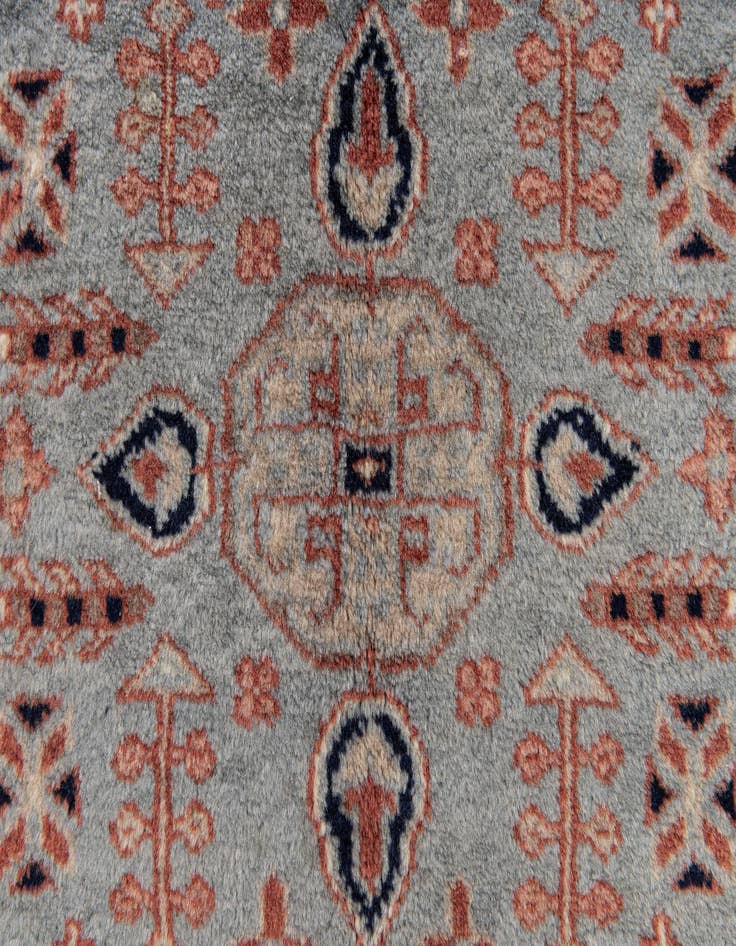 Detail image of  2' x 2' 1  Hand Knotted Bokhara Oriental Wool Square Rug