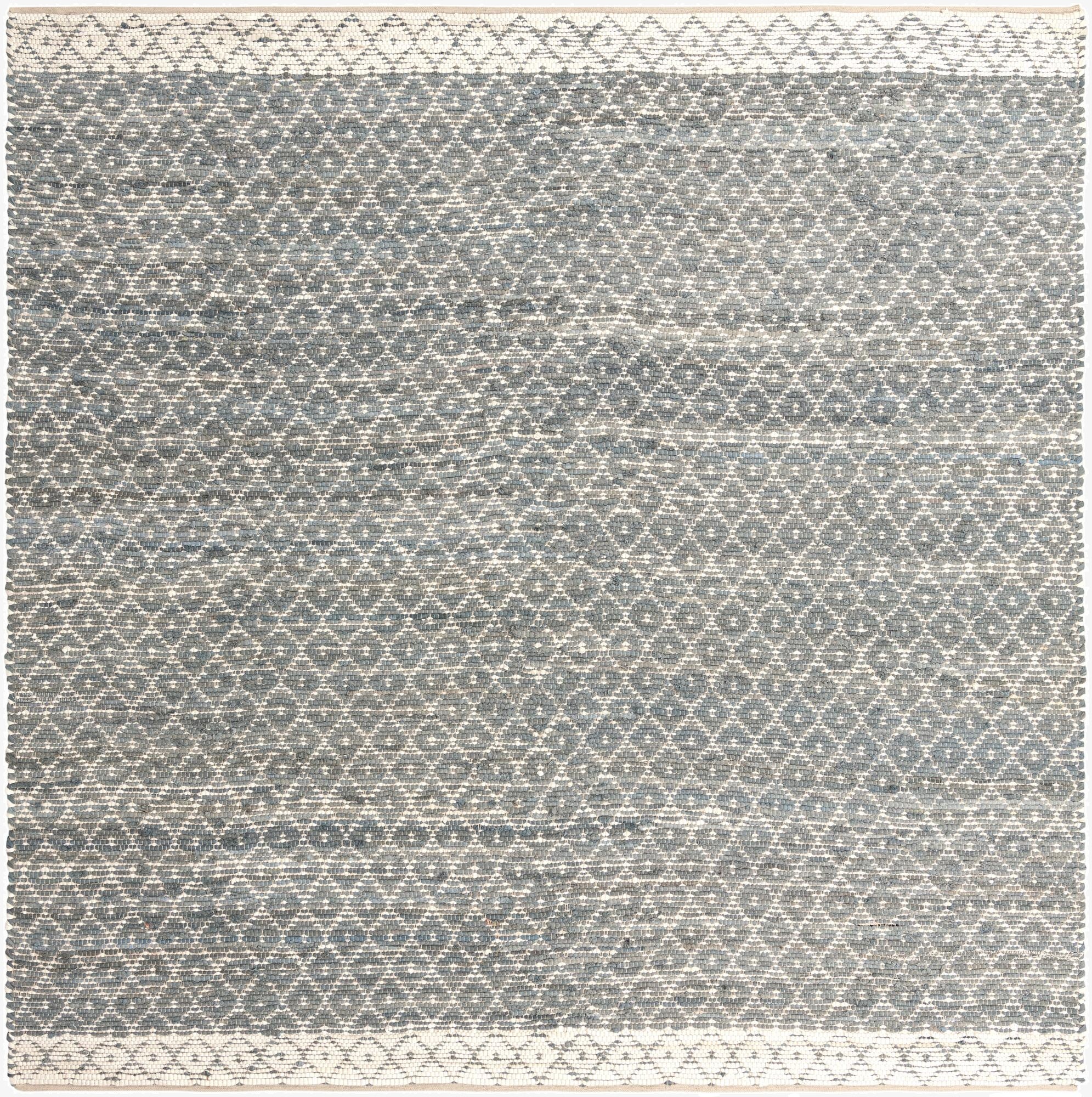  10' x 10'  Hand Woven Chindi Trellis Square Rug